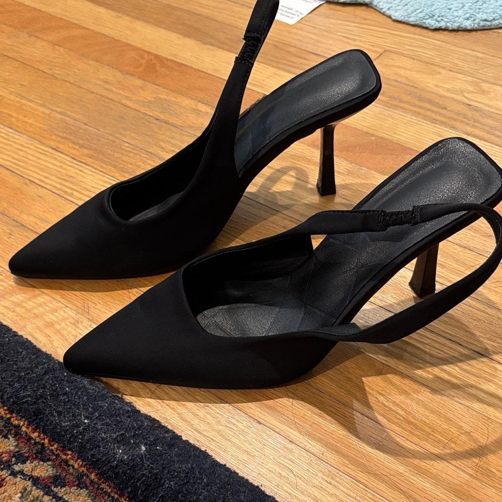 Elegant Black Slingback Heels